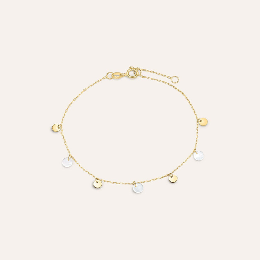 Bracciale Beverly in oro giallo 9 kt con madreperla
