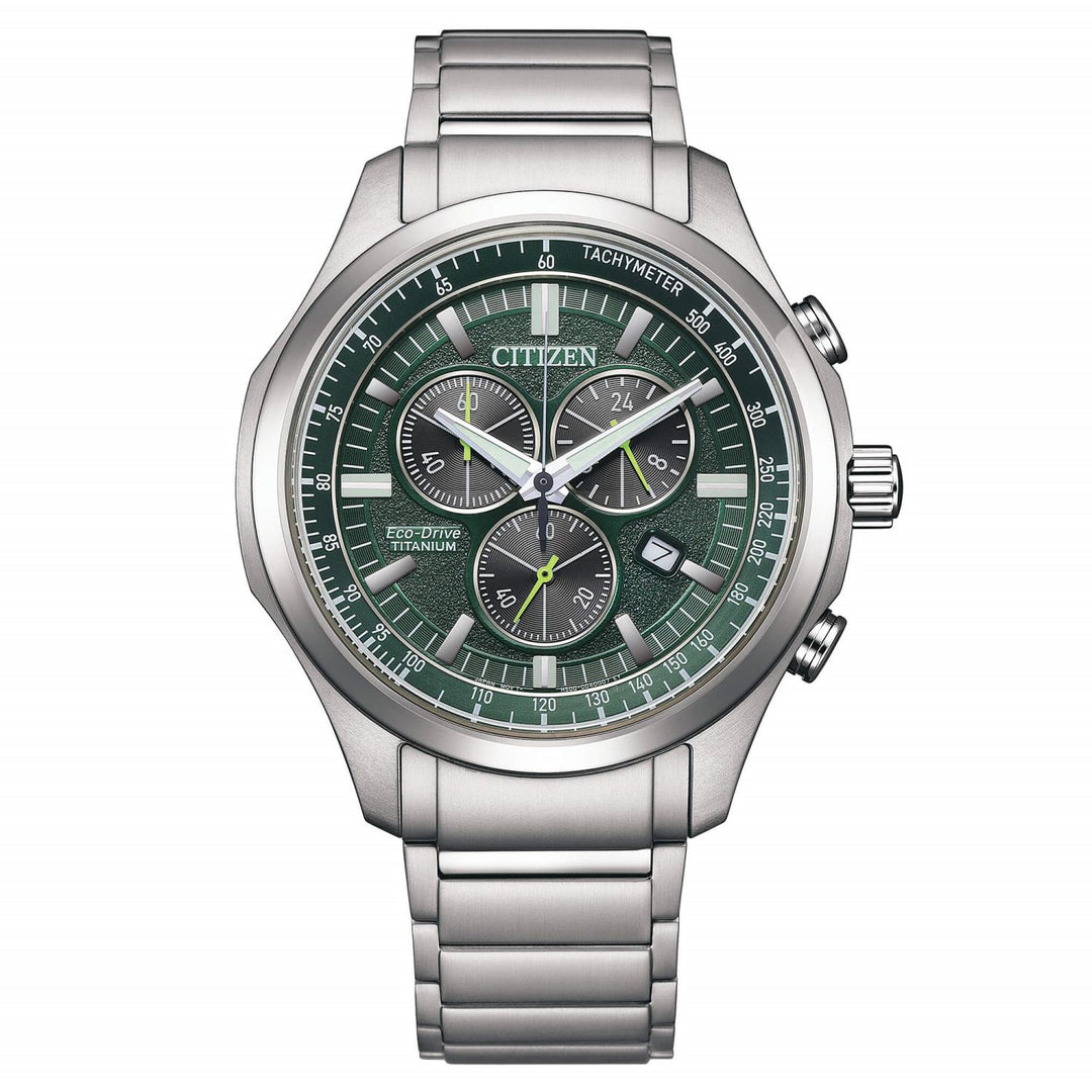 Orologio Citizen Crono SuperTitanio 2530 Eco-Drive Verde 43 mm