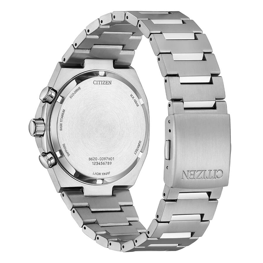 Orologio Citizen Zenshin Crono Eco-Drive Super Titanio Verde 42 mm