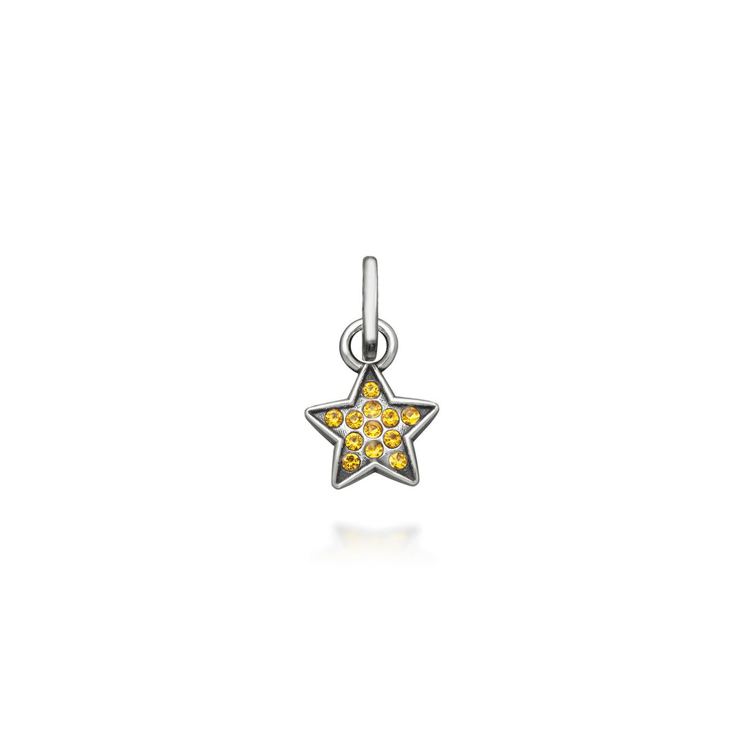Mini Charm Stella Crystal Giallo