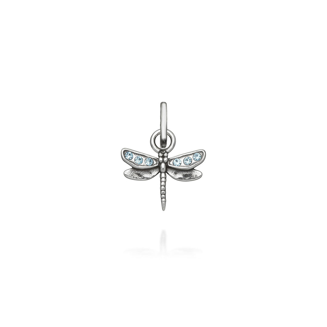 Mini Charm Libellula Crystal Celeste