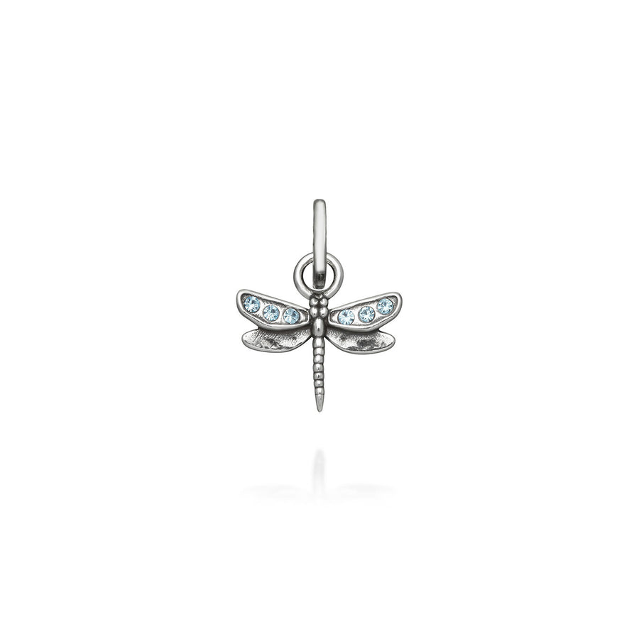 Mini Charm Libellula Crystal Celeste