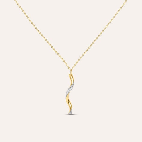 Collana Christelle in oro giallo 9 kt con cristalli