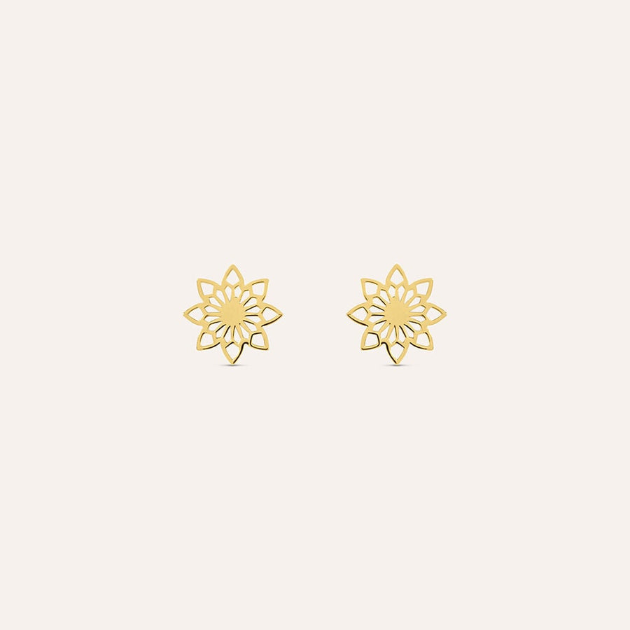 Orecchini stella Bon Ton in oro giallo 9 kt, 0,8 cm