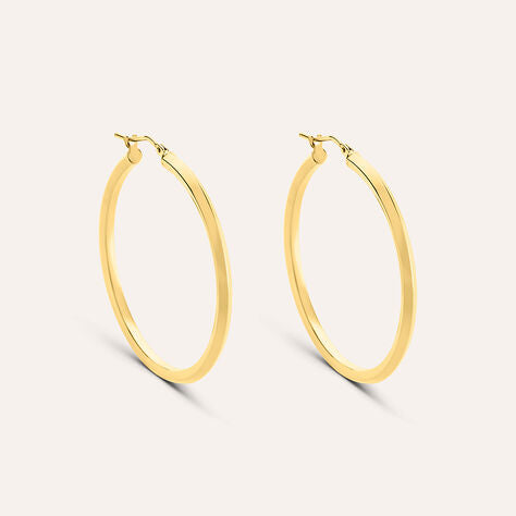 Orecchini a cerchio Toujours in oro giallo 9 kt, 30 mm