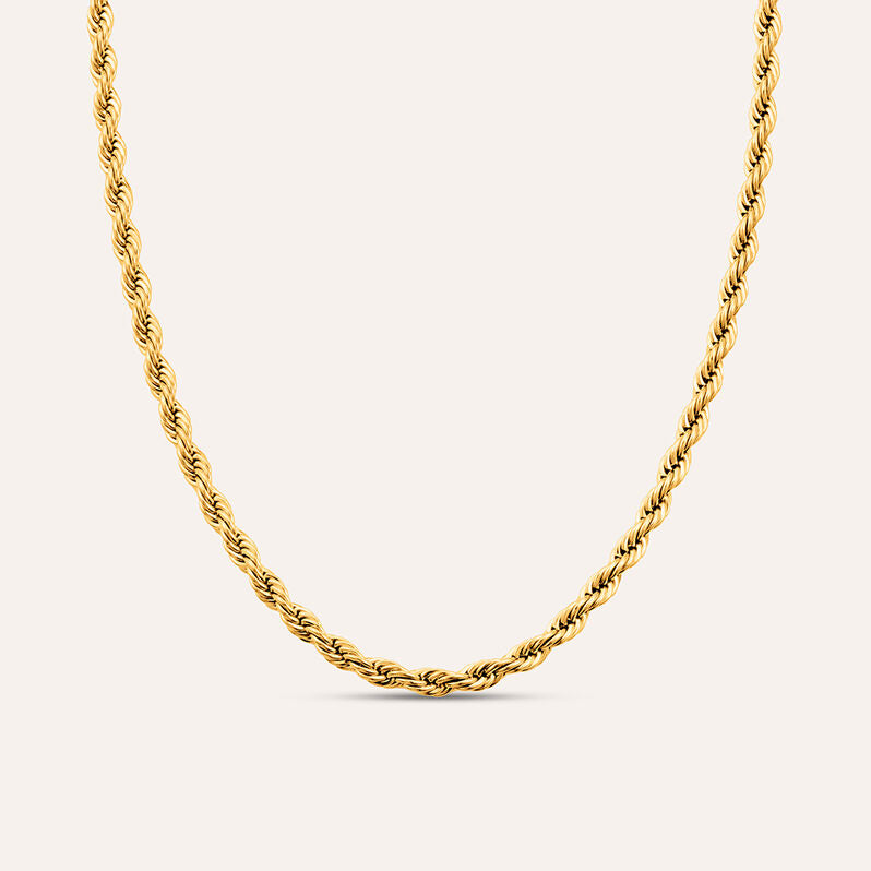 Catena corda Radiance in acciaio dorato, 3 mm