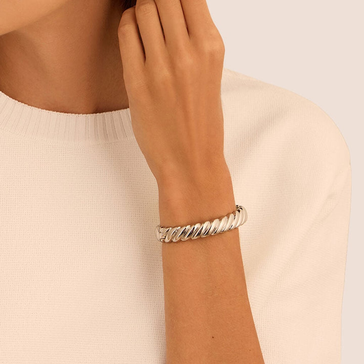 Bangle Moonlight in acciaio, variante