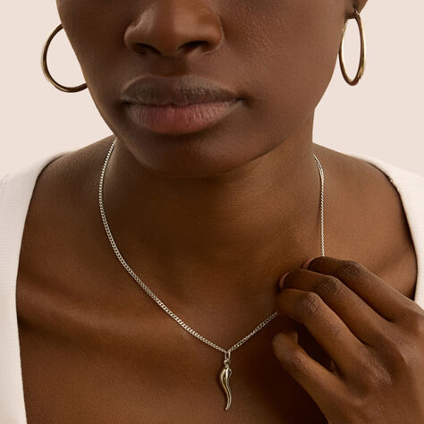Orecchini a cerchio Silver Collection in argento rodiato, 30 mm