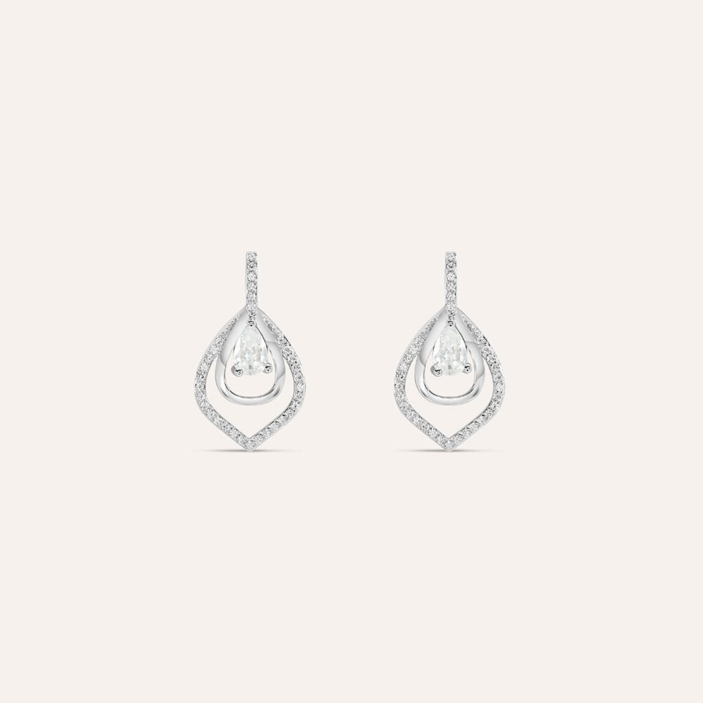 Orecchini pendenti goccia Silver Elegance in argento con zirconi
