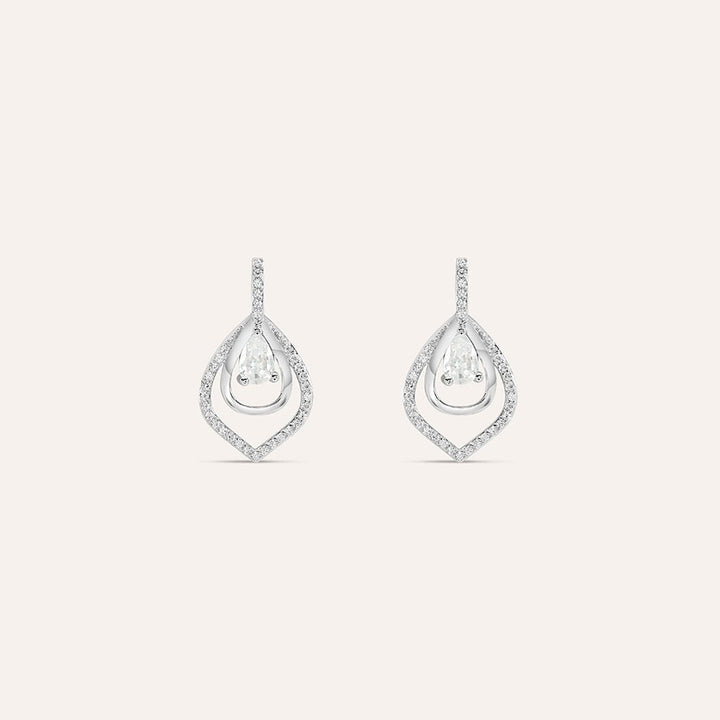Orecchini pendenti goccia Silver Elegance in argento con zirconi