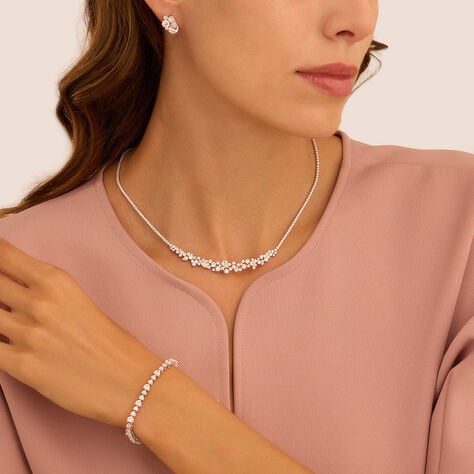 Orecchini Red Carpet in argento con zirconi goccia e quadrati