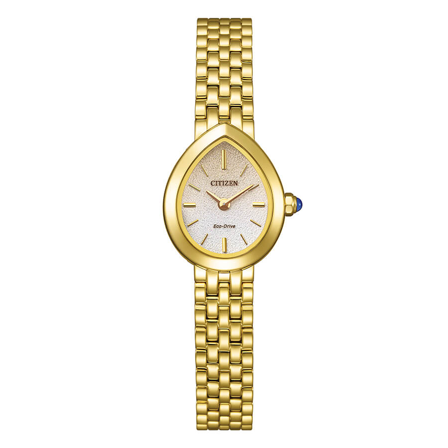 Orologio Citizen Lady Rainell Mini Eco-Drive Acciaio Dorato e Quadrante Bianco