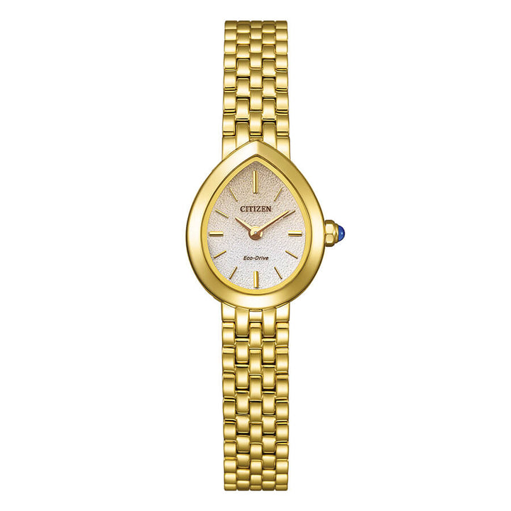 Orologio Citizen Lady Rainell Mini Eco-Drive Acciaio Dorato e Quadrante Bianco