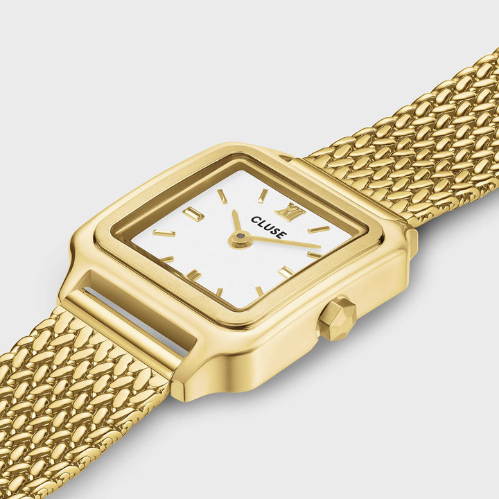 Orologio Donna CLUSE Gracieuse Mini Dorato con Quadrante Bianco