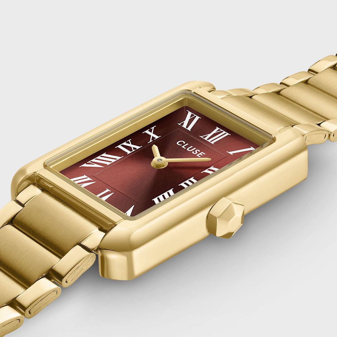 Orologio Donna CLUSE Belisenna Dorato con Quadrante Marrone Mocha
