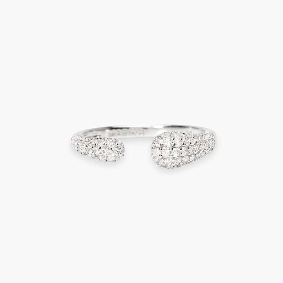 Anello aperto EVVIVA con zirconi