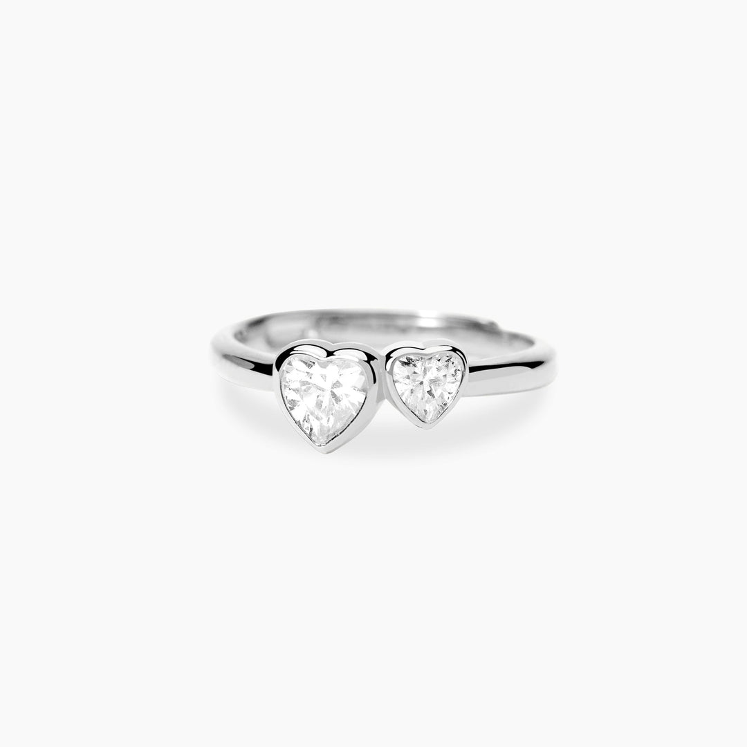Anello SIAMO NOI con cuori di zirconi