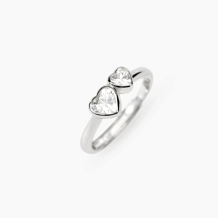 Anello SIAMO NOI con cuori di zirconi