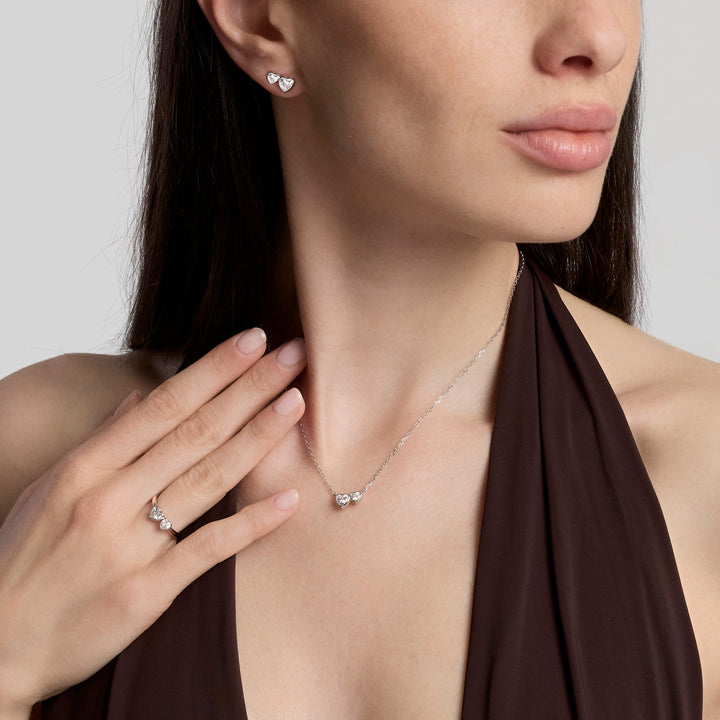 Anello SIAMO NOI con cuori di zirconi