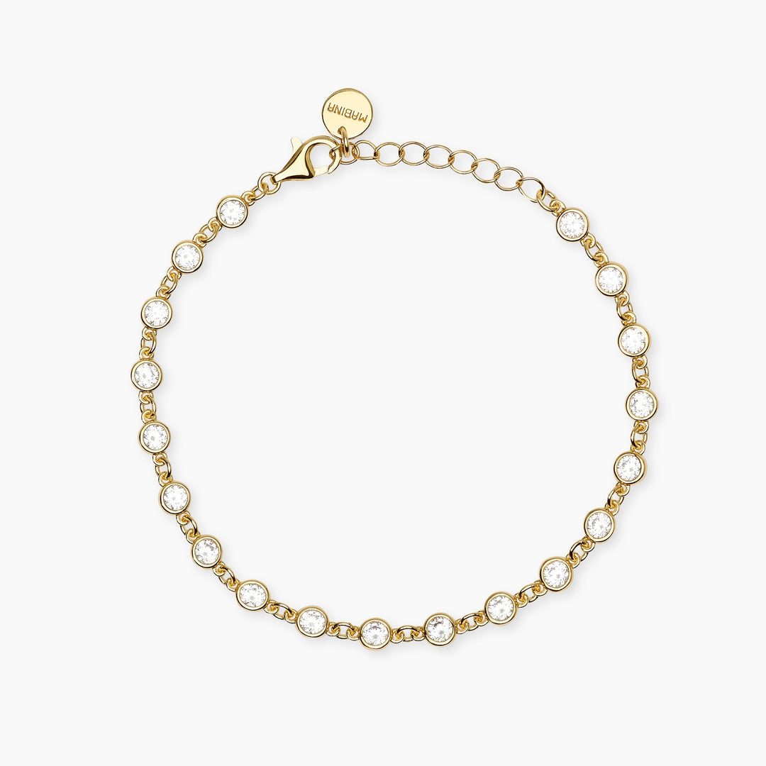 Bracciale SPOTLIGHT dorato con punti luce in zirconi