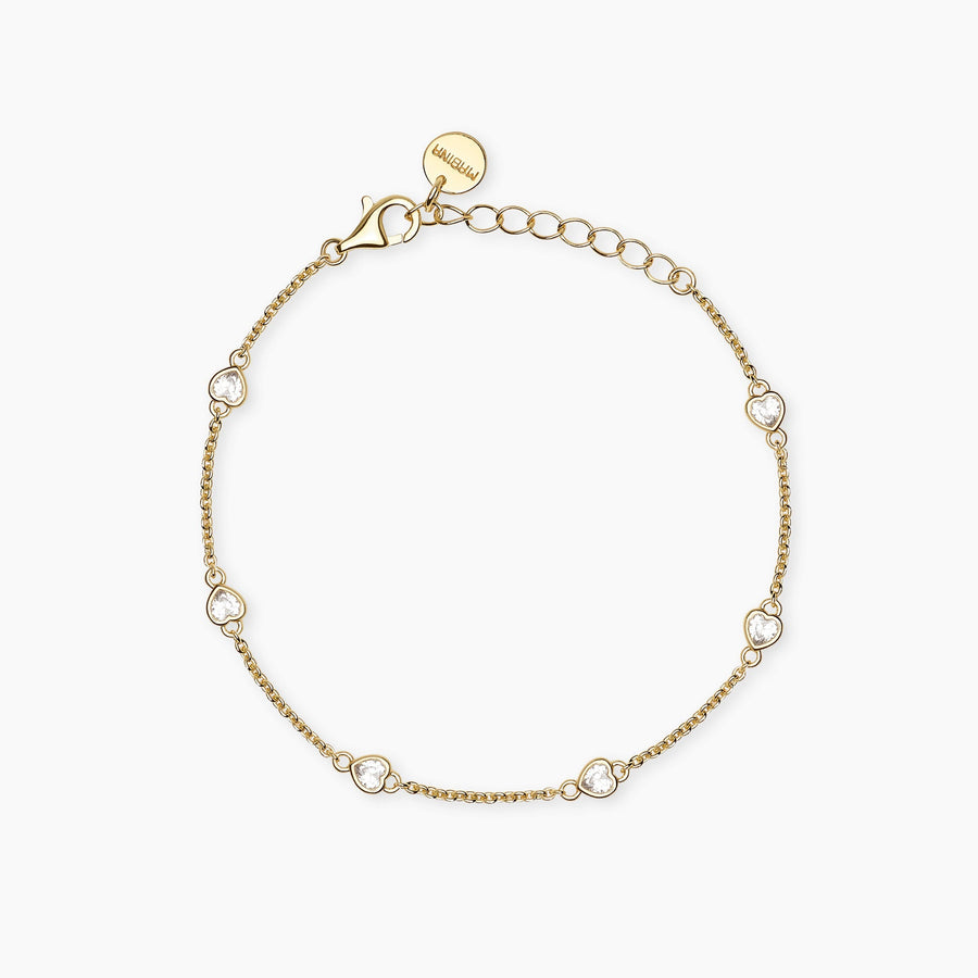 Bracciale SPOTLIGHT dorato con punti luce a cuore