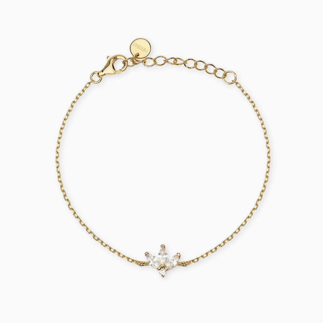 Bracciale MIKA dorato con zirconi navette