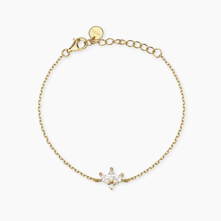 Bracciale MIKA dorato con zirconi navette