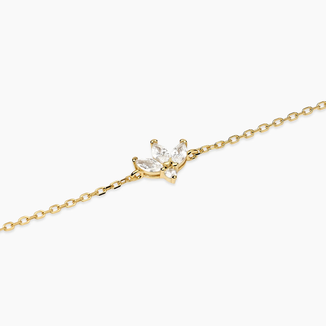 Bracciale MIKA dorato con zirconi navette