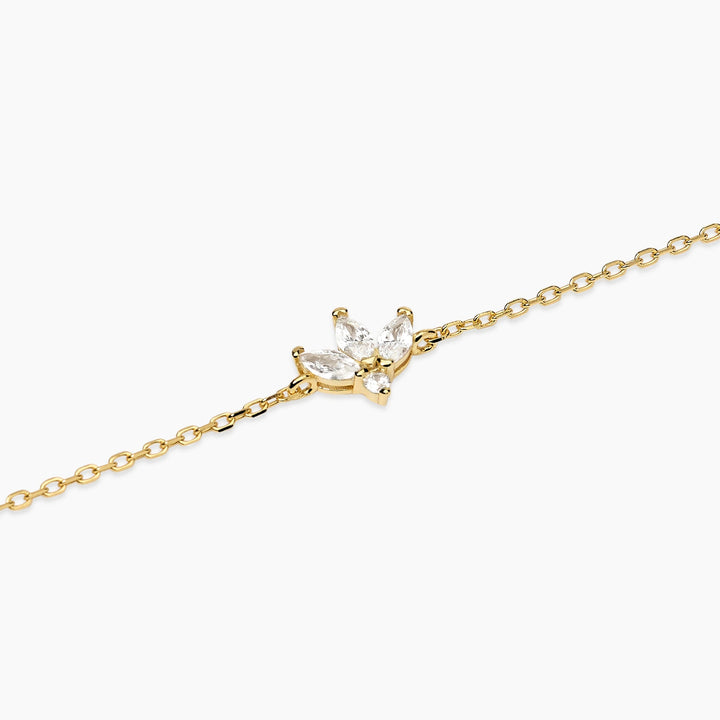 Bracciale MIKA dorato con zirconi navette