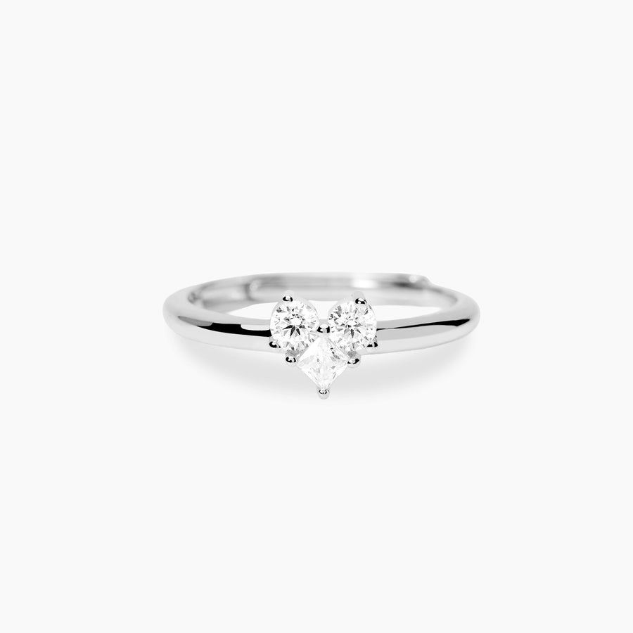 Anello PRIMO AMORE con punti luce princess