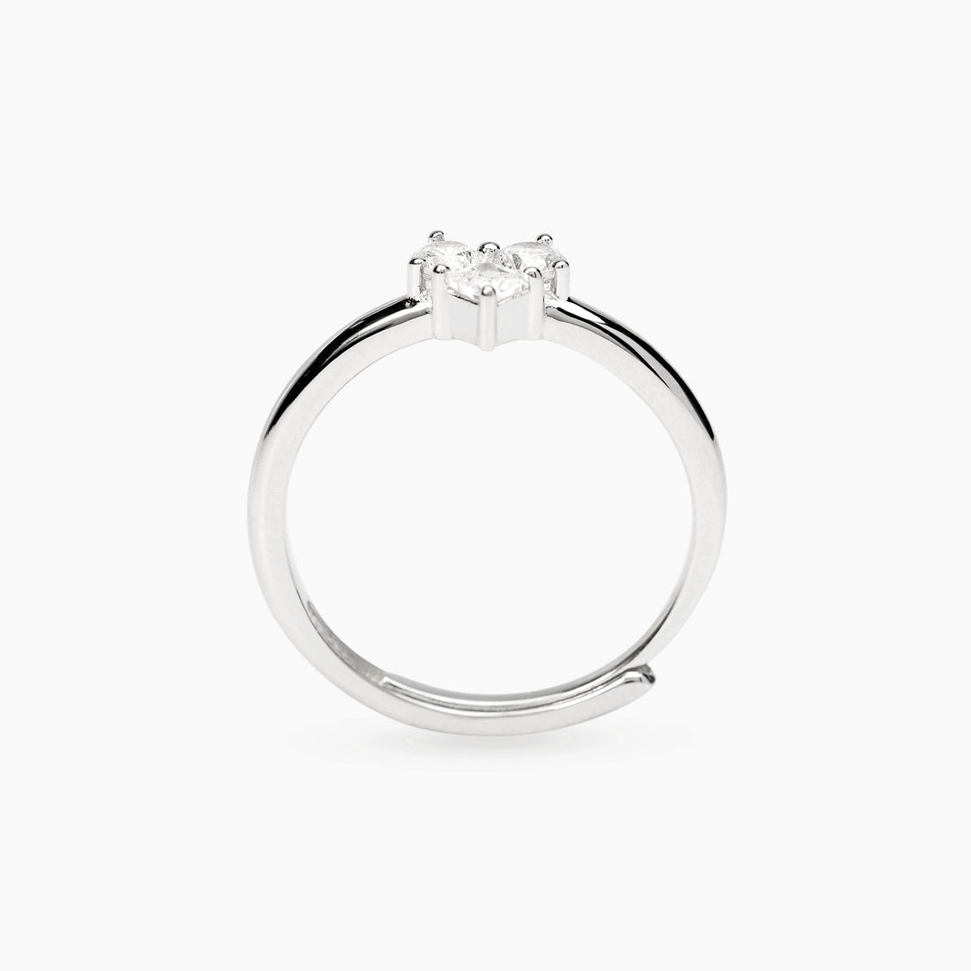 Anello PRIMO AMORE con punti luce princess