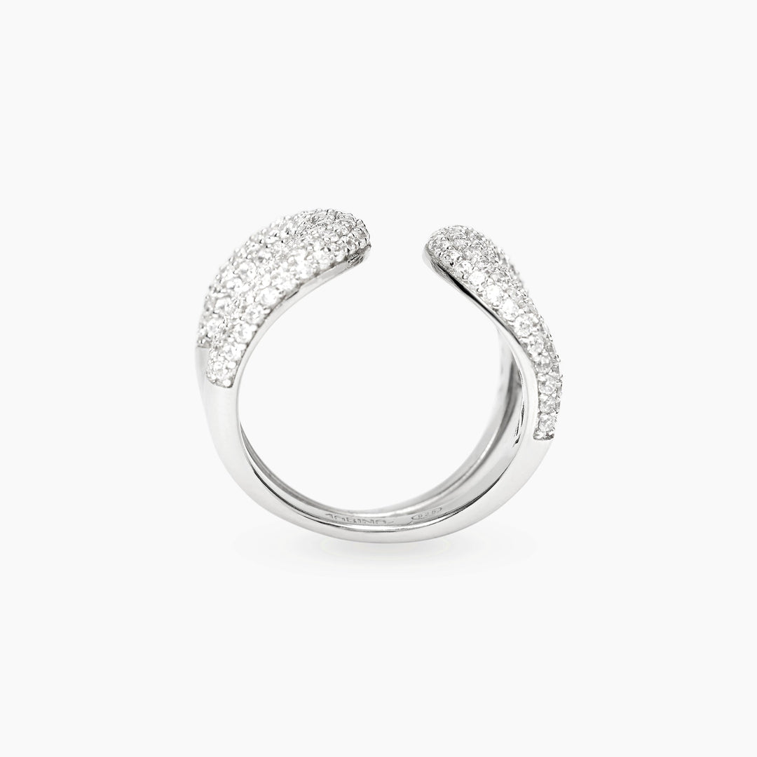 Anello aperto CHIARO DI LUNA con zirconi