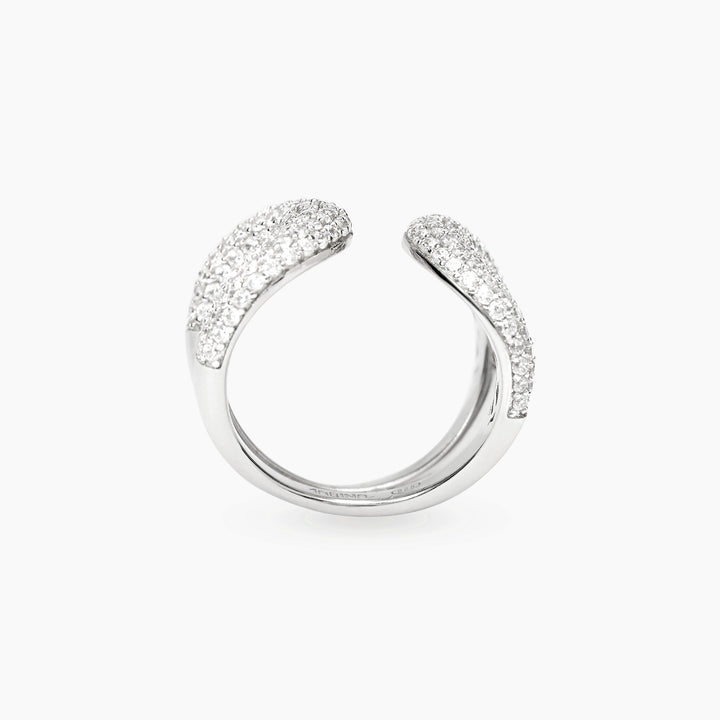 Anello aperto CHIARO DI LUNA con zirconi