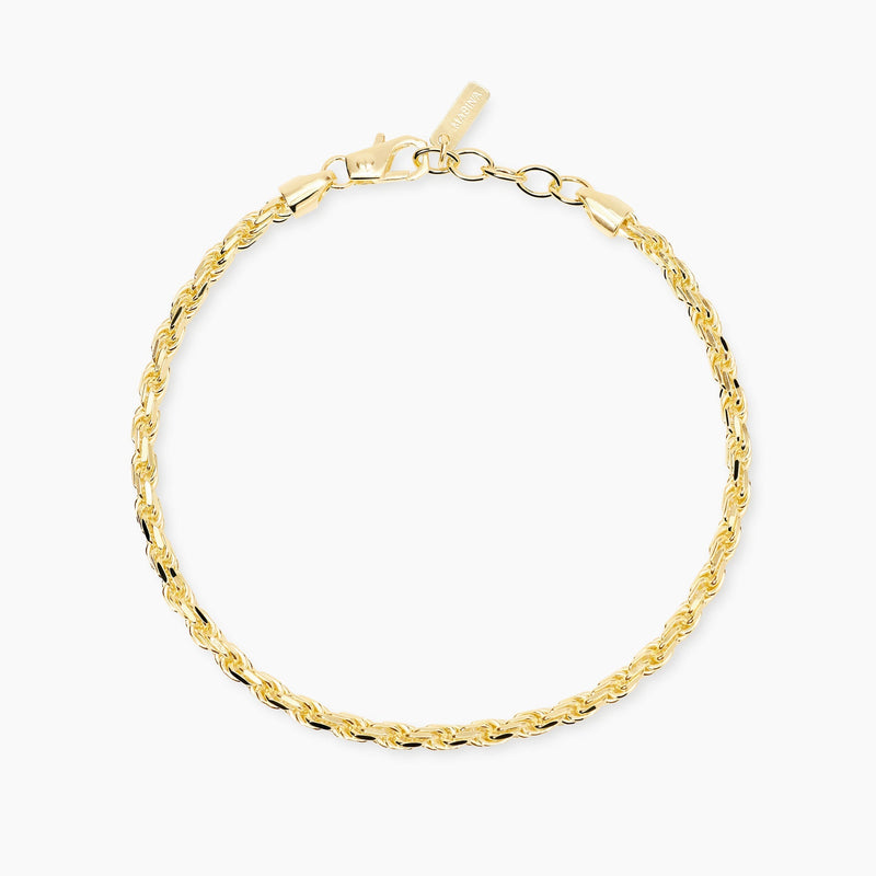 Bracciale uomo EVERY DAY con catena corda in bronzo dorato