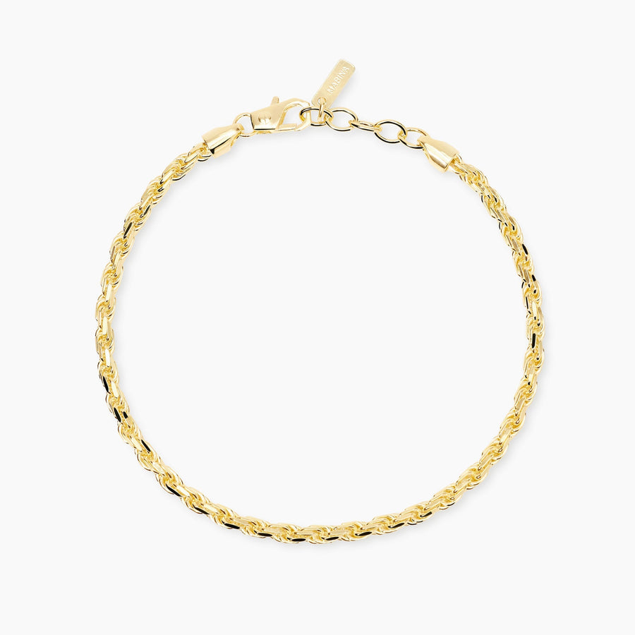 Bracciale uomo EVERY DAY con catena corda in bronzo dorato
