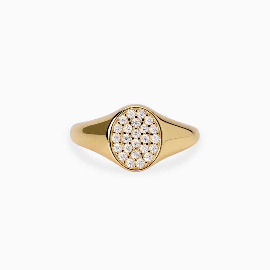 Anello chevalier CHEVALIER dorato con zirconi
