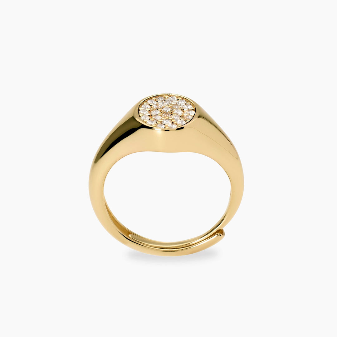 Anello chevalier CHEVALIER dorato con zirconi