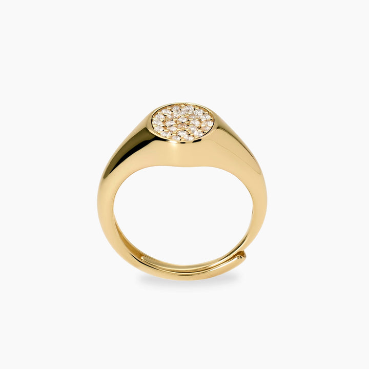 Anello chevalier CHEVALIER dorato con zirconi