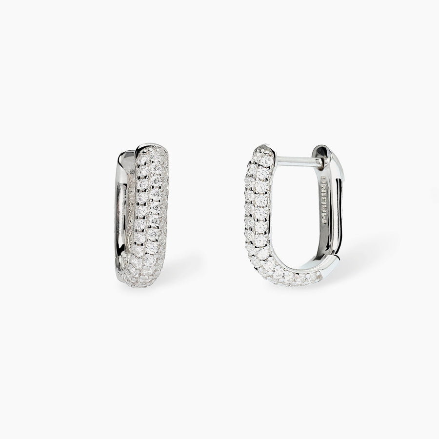 Orecchini ovali COUTURE con pavé di zirconi