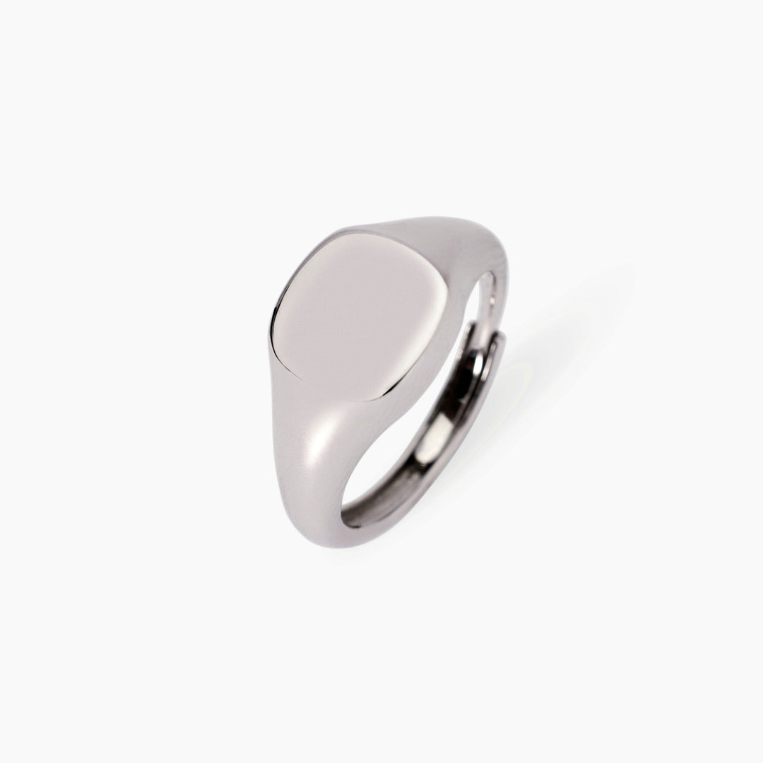 Anello chevalier NOBILE in bronzo e argento