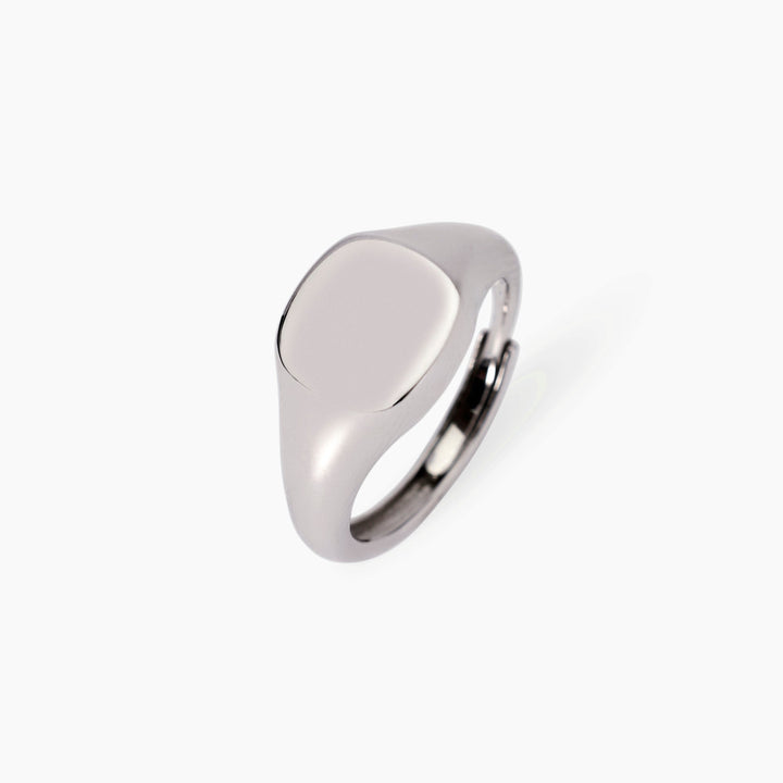 Anello chevalier NOBILE in bronzo e argento