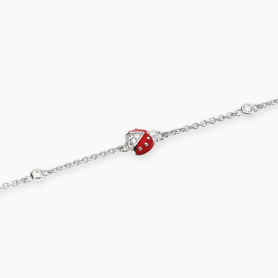 Bracciale COCCINELLE con coccinella smaltata e zirconi