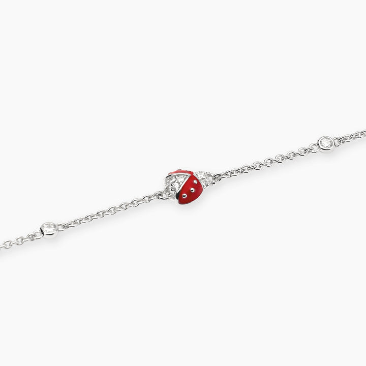 Bracciale COCCINELLE con coccinella smaltata e zirconi
