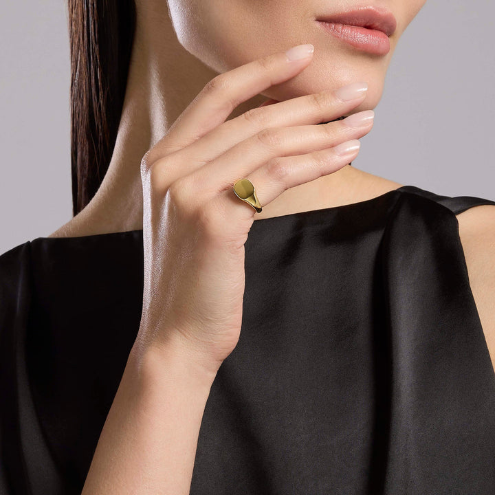 Anello chevalier NOBILE dorato