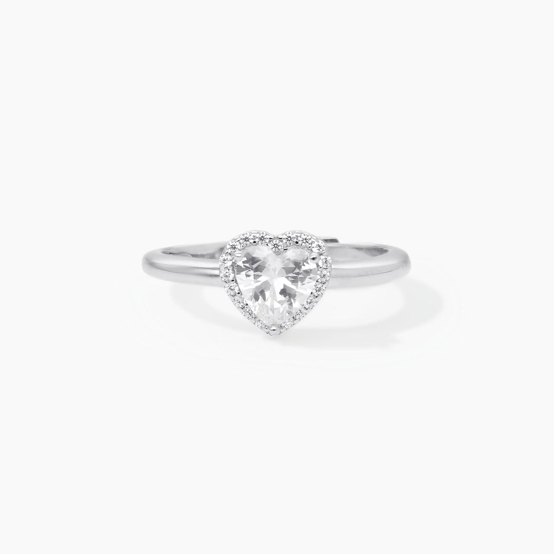 Anello solitario LOVE AFFAIR con zircone a cuore