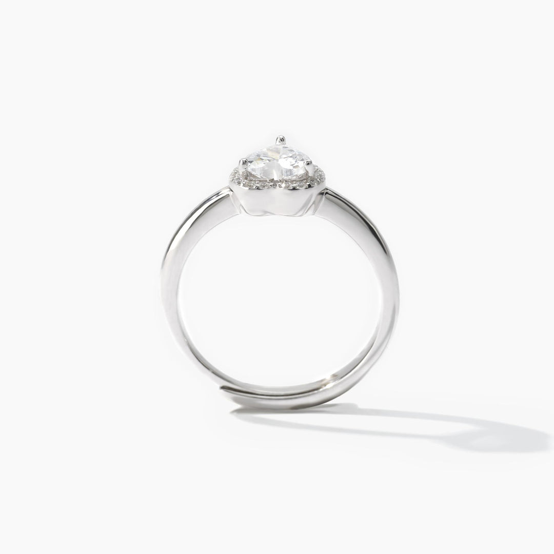 Anello solitario LOVE AFFAIR con zircone a cuore