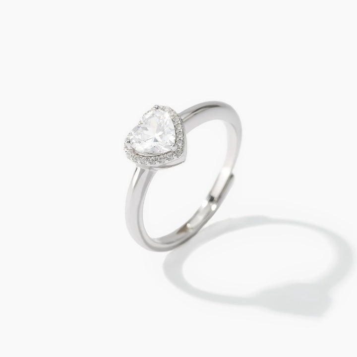 Anello solitario LOVE AFFAIR con zircone a cuore