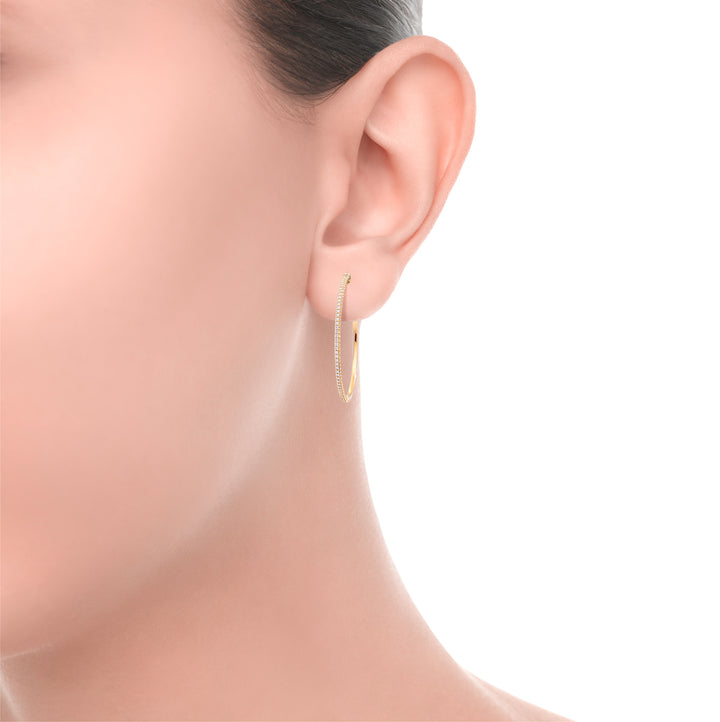 Orecchini Recarlo Anniversary a Cerchio in Oro Giallo con Diamanti 0,55 ct