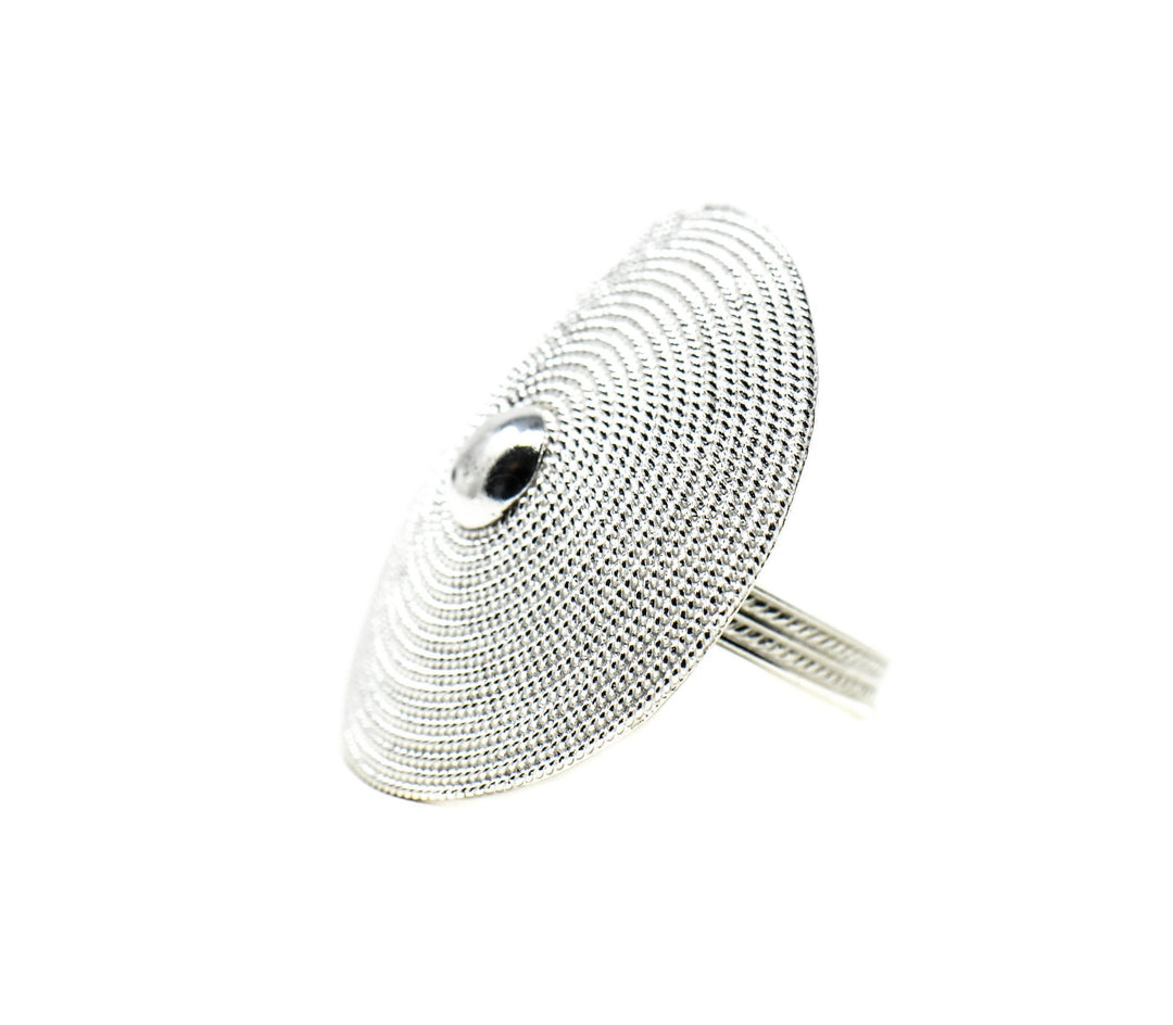 Anello Corbula Grande in Argento 925 con Lavorazione Artigianale Sarda
