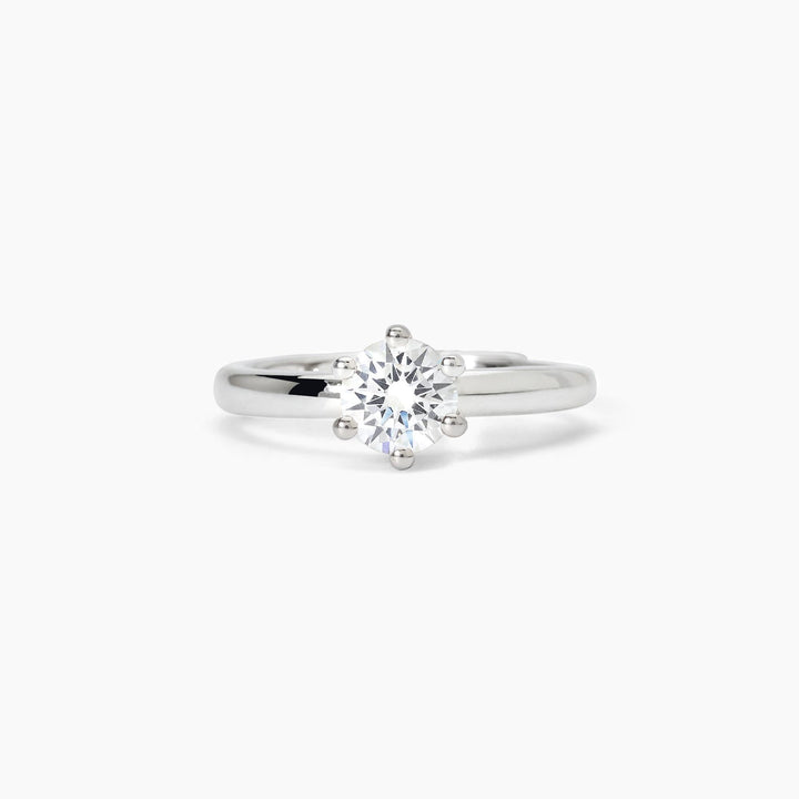 Anello solitario SOLITAIRE in argento con zircone da 6 mm
